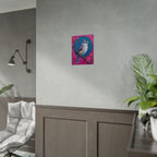 Blue jay on a holly branch Wall Art - Poster