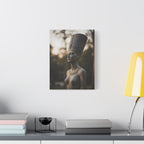 Nefertiti Bronze Statue Wall Art - Egyptian Sculpture Photography - Queen of Egypt - Stretched Canvas