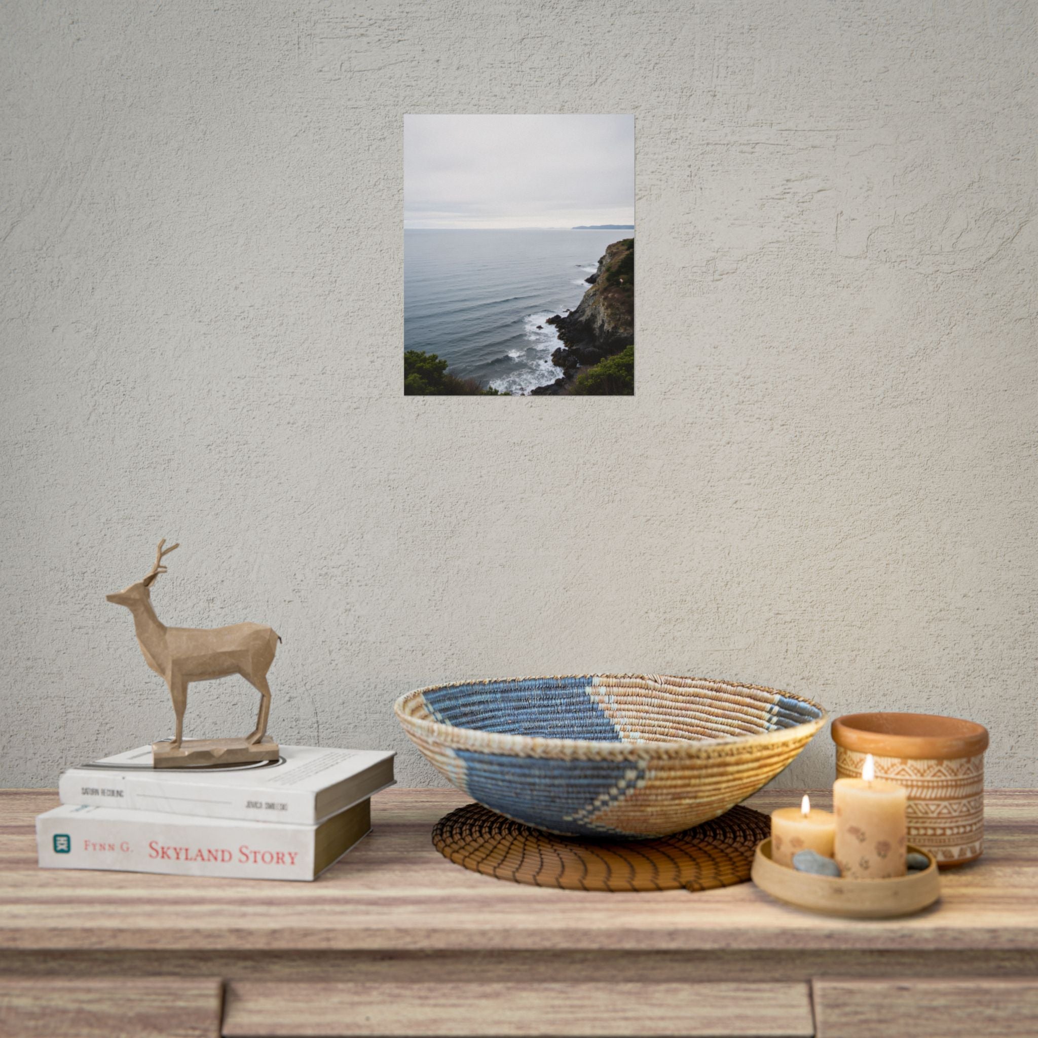 Dawn on the ocean Wall Art Print - Rolled Poster
