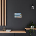 Seaside Beach Canvas Print — Coastal Landscape Matte Stretched Wall Art