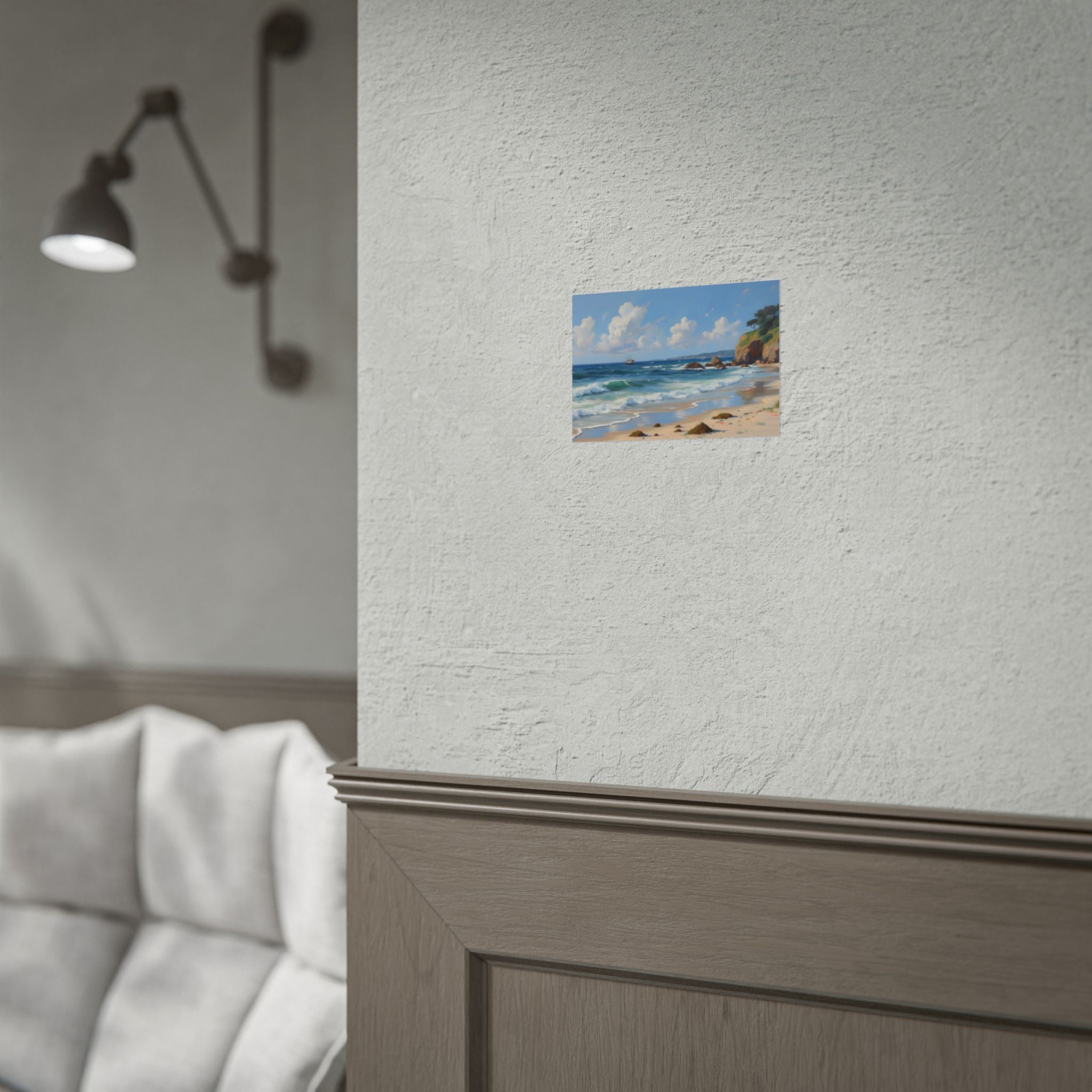 Coastal Seascape Poster - Rolled Beach Print, Ocean Waves Wall Art