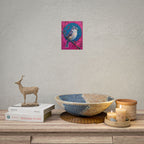 Blue jay on a holly branch Wall Art - Poster