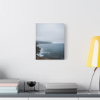 Foggy Coastal Cliff Wall Art  - Stretched Canvas