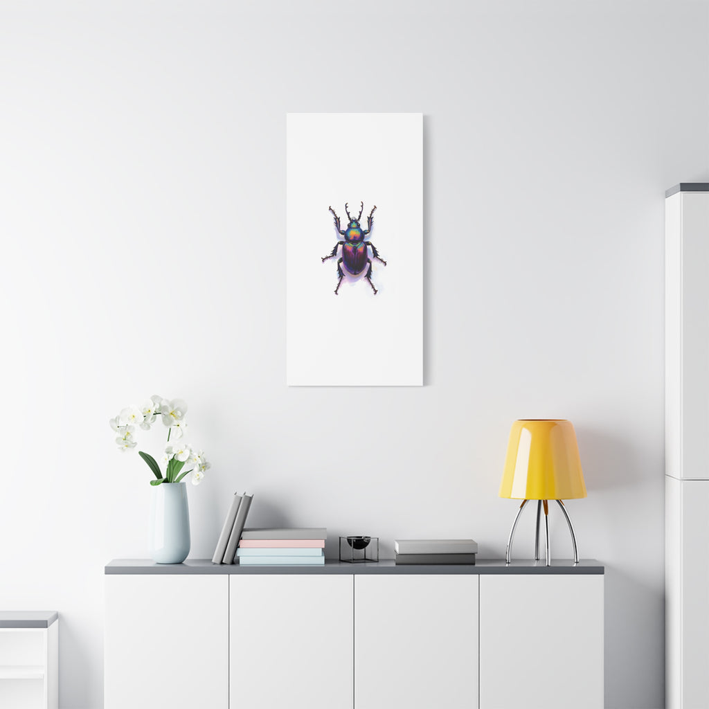 Iridescent Beetle Wall Art – Stretched Canvas