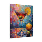 Colourful Martini Glass Matte Canvas Wall Art - Stretched canvas