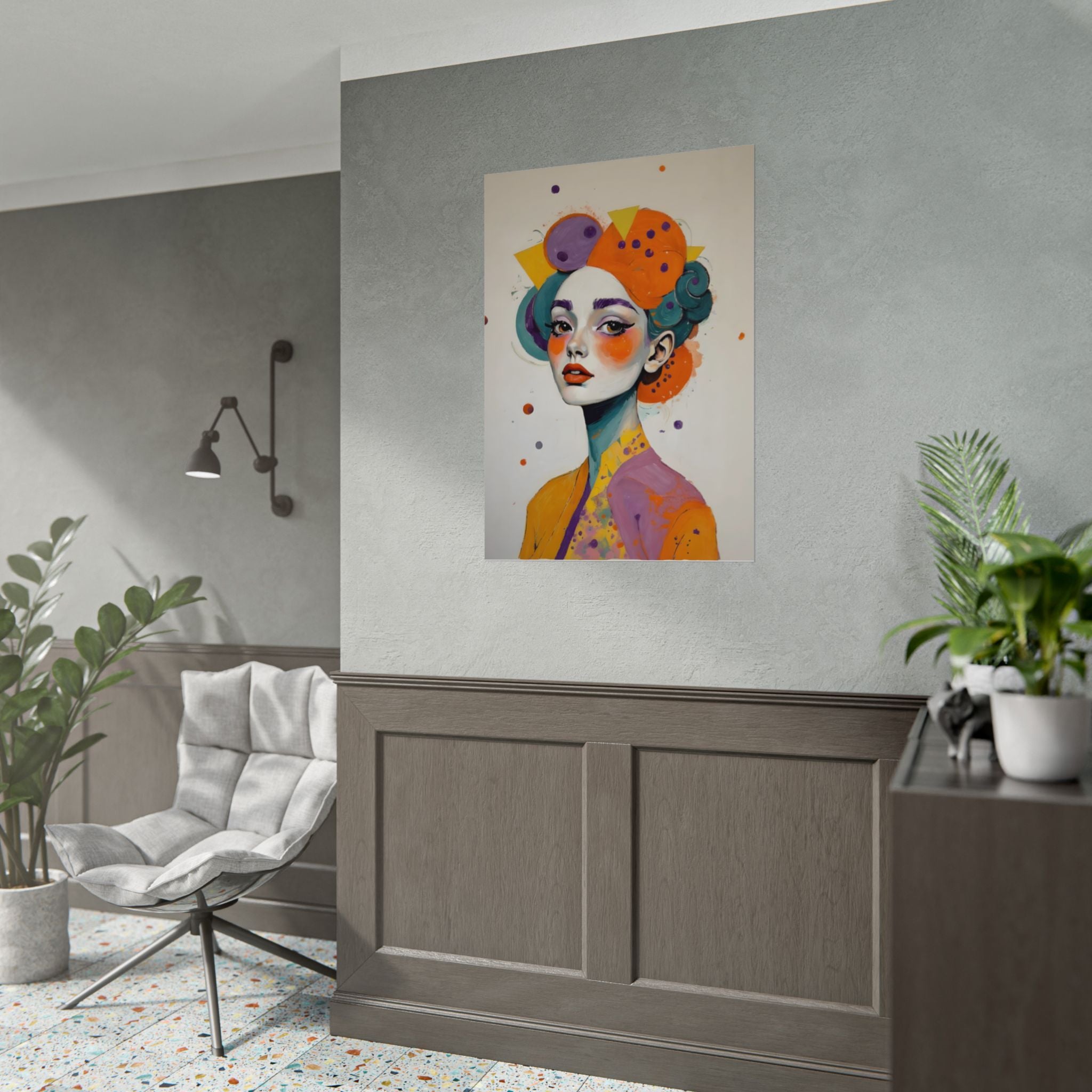 Rolled Poster — Colorful Abstract Portrait Art Print