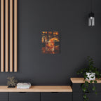 Whisky on Ice Wall Art -  Bar & Home Decor - Stretched Canvas