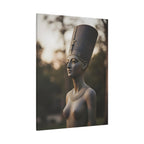 Nefertiti Bronze Statue Wall Art - Egyptian Sculpture Photography - Queen of Egypt - Stretched Canvas