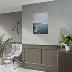 Foggy Coastal Cliff Wall Art  - Poster