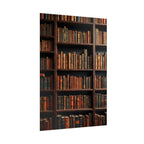 Vintage Library Bookshelf Rolled Poster - Antique Bookshop Wall Art
