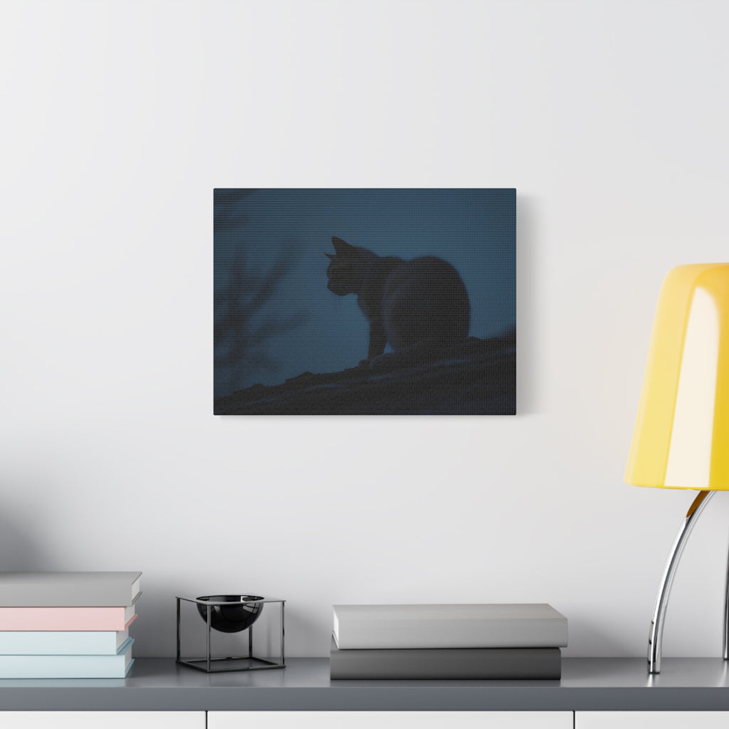 Nightwatch Cat Wall Art - Stretched canvas