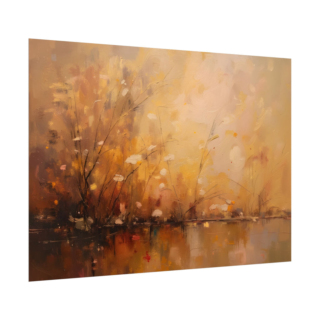 Golden Meadow Abstract Wall Art - Poster