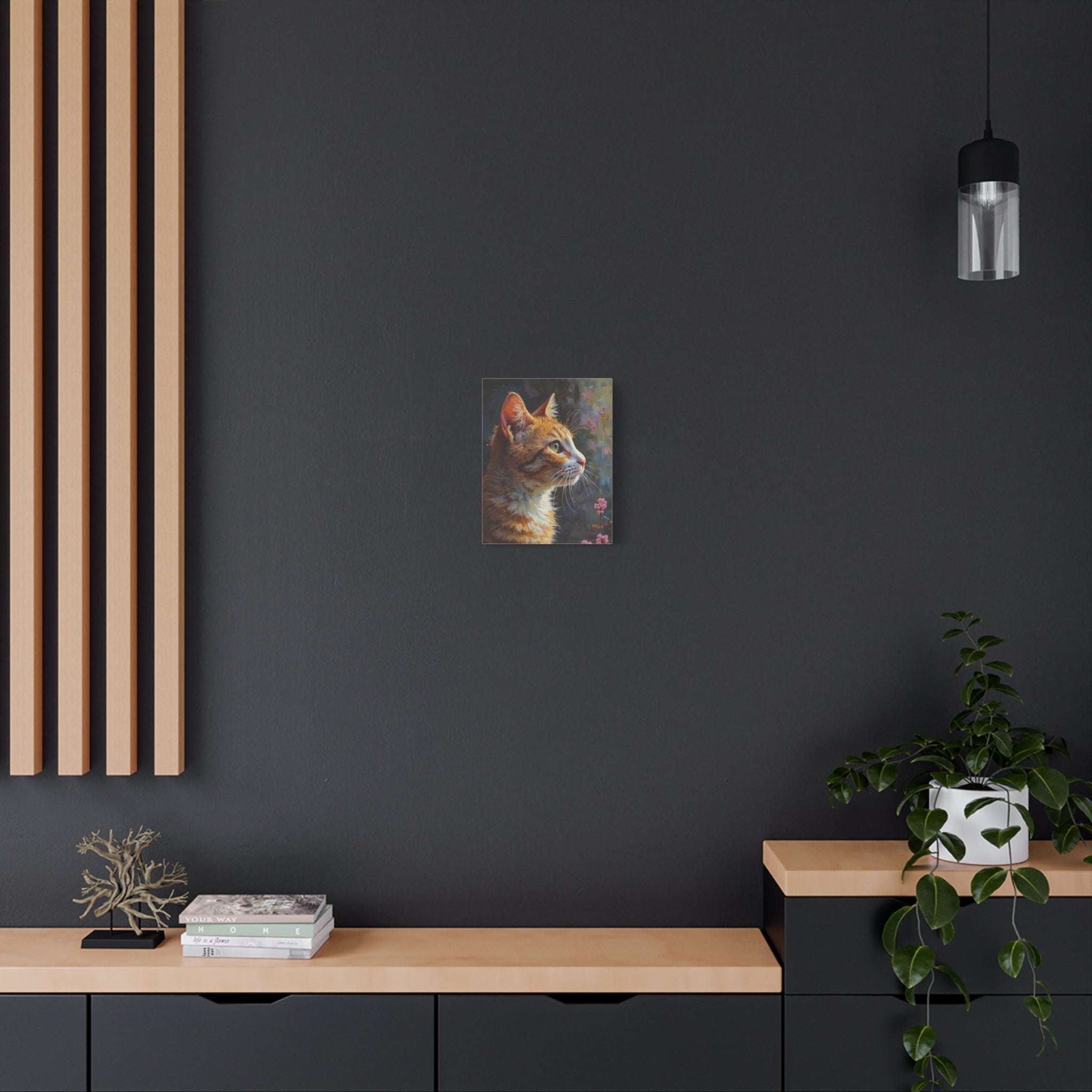 Orange Tabby Cat Portrait Canvas - Stretched Matte Wall Art