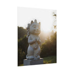 Sunlit Lucky Cat Wall Art - Poster