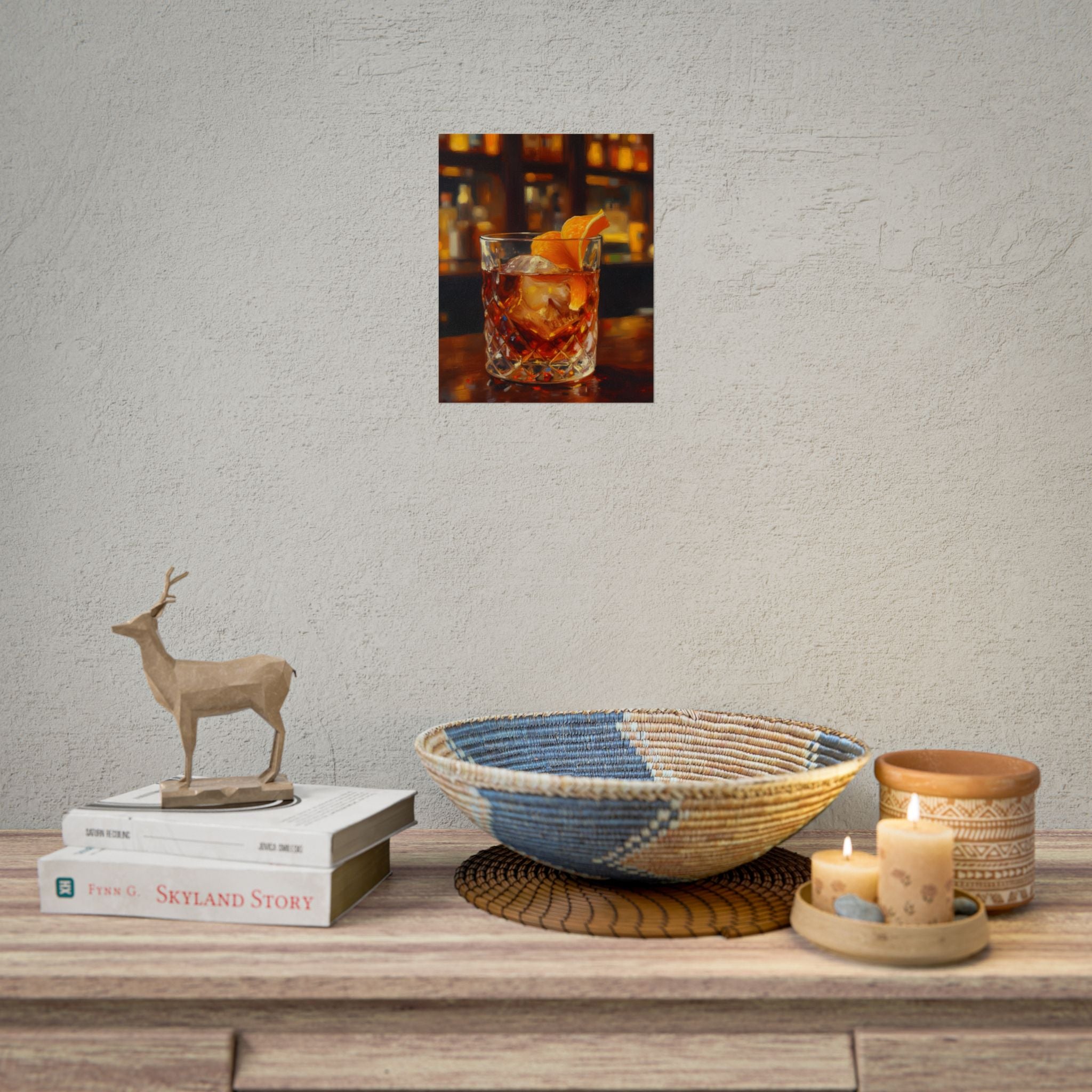 Whisky on Ice Wall Art -  Bar & Home Decor - Poster