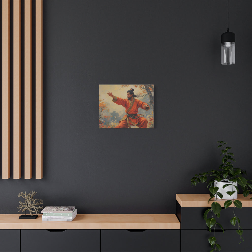 Martial Artist Canvas Print - Autumn Warrior Kung Fu Wall Art
