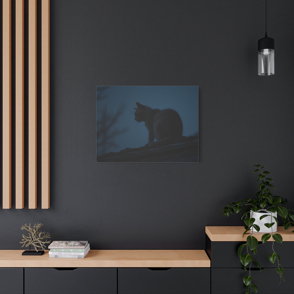 Nightwatch Cat Wall Art - Stretched canvas
