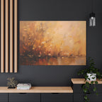 Golden Meadow Abstract Wall Art - Stretched Canvas