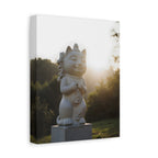 Sunlit Lucky Cat Wall Art - Stretched Canvas