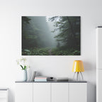 Misty Forest Path  Stretched Wall Art - Canvas Print