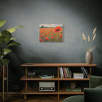 Poppy Field Canvas Wall Art — Matte Stretched Floral Painting
