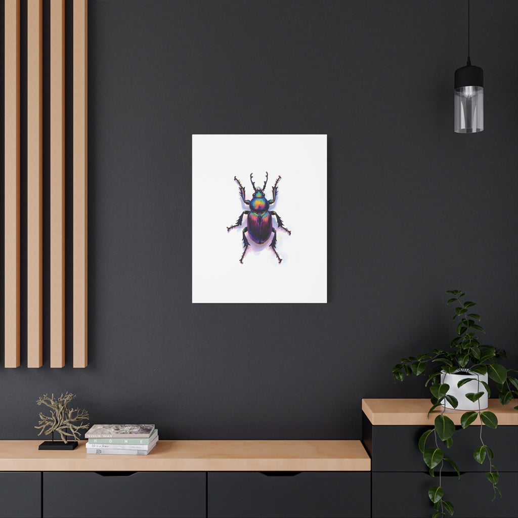 Iridescent Beetle Wall Art – Stretched Canvas