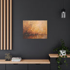 Golden Meadow Abstract Wall Art - Stretched Canvas