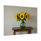 Sunflowers in Green Pitcher Wall Art - Poster