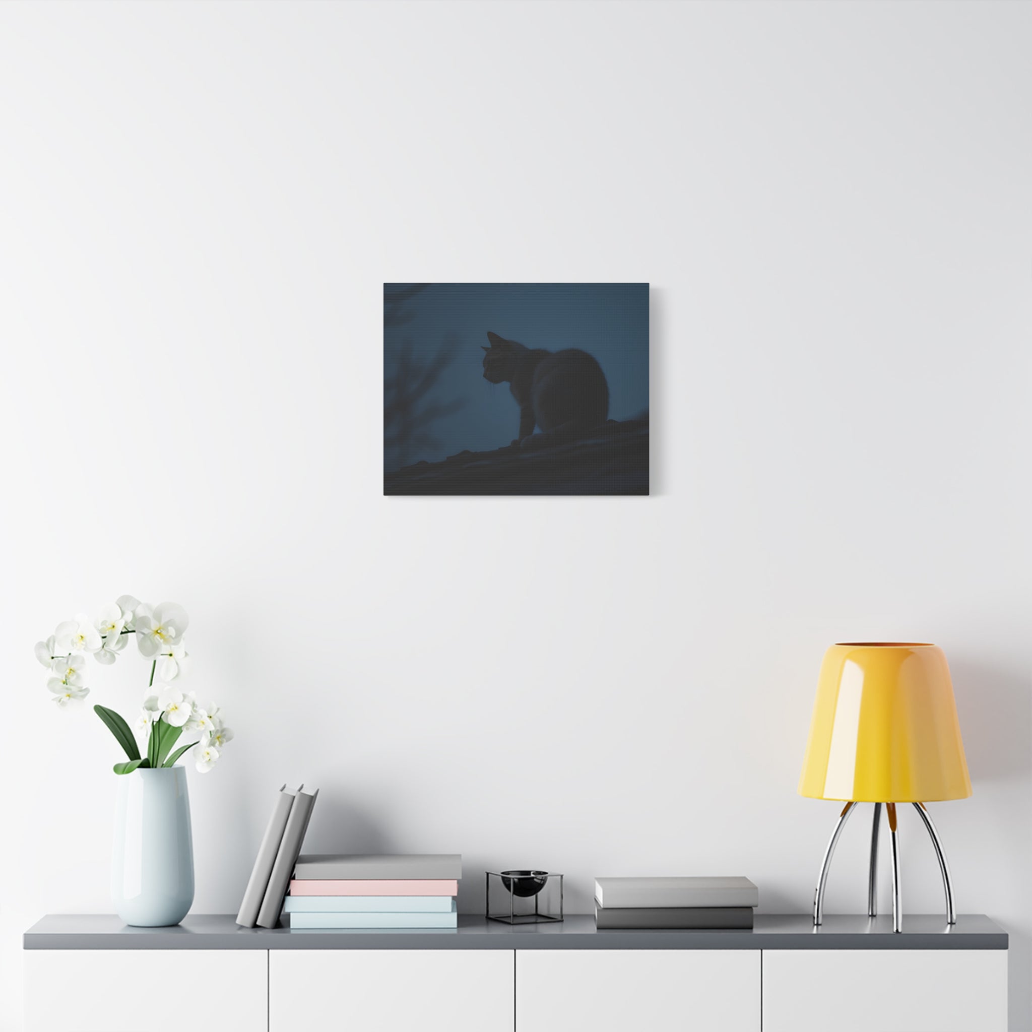 Nightwatch Cat Wall Art - Stretched canvas