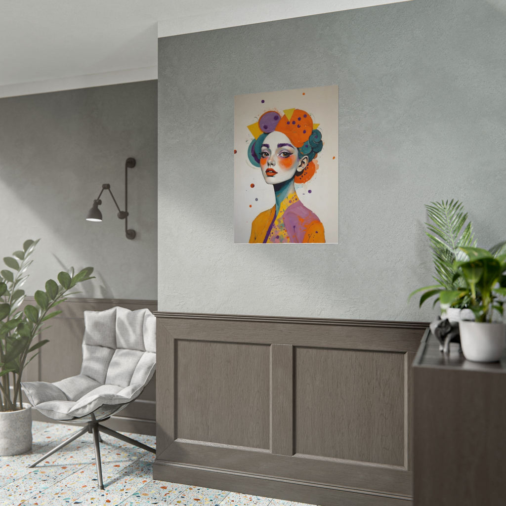Rolled Poster — Colorful Abstract Portrait Art Print