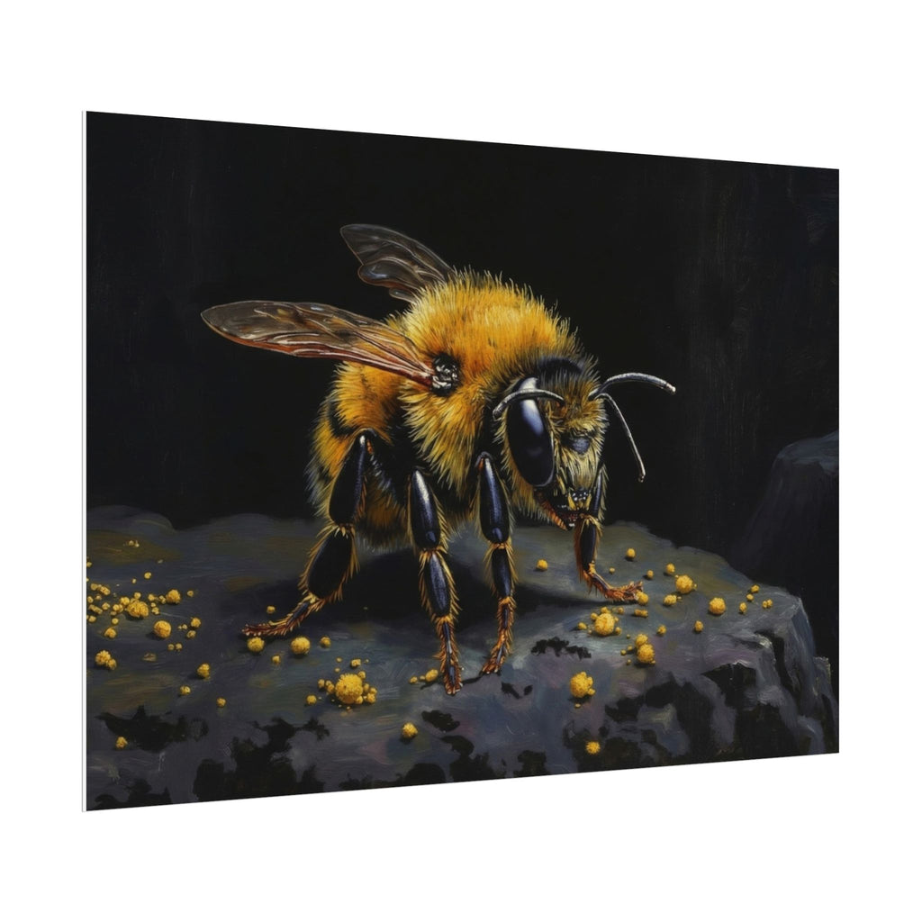 Bumblebee Close-Up Poster — Realistic Insect Wall Art (Rolled Poster)