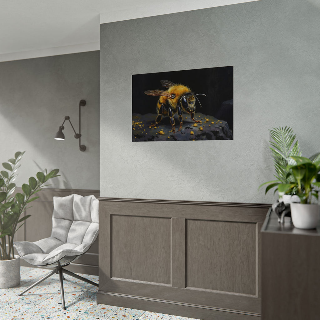 Bumblebee Close-Up Poster — Realistic Insect Wall Art (Rolled Poster)