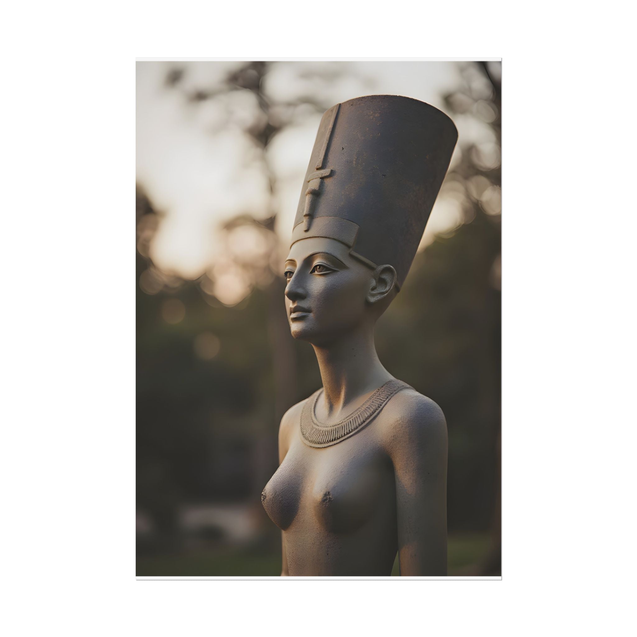 Nefertiti Bronze Statue Wall Art - Egyptian Sculpture Photography - Queen of Egypt - Poster