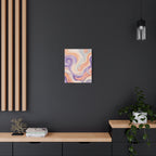 Abstract Swirl Matte Canvas Wall Art - Pastel Waves Stretched Print