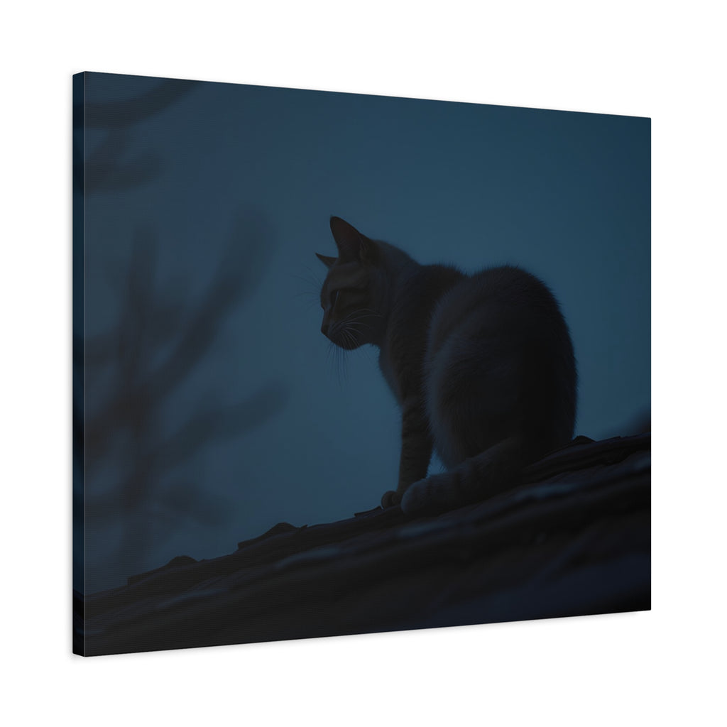 Nightwatch Cat Wall Art - Stretched canvas