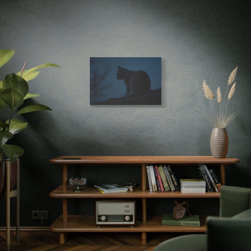 Nightwatch Cat Wall Art - Stretched canvas