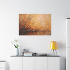 Golden Meadow Abstract Wall Art - Stretched Canvas