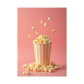 Popcorn with a pink background - Poster