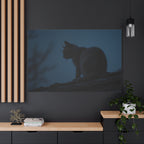 Nightwatch Cat Wall Art - Stretched canvas
