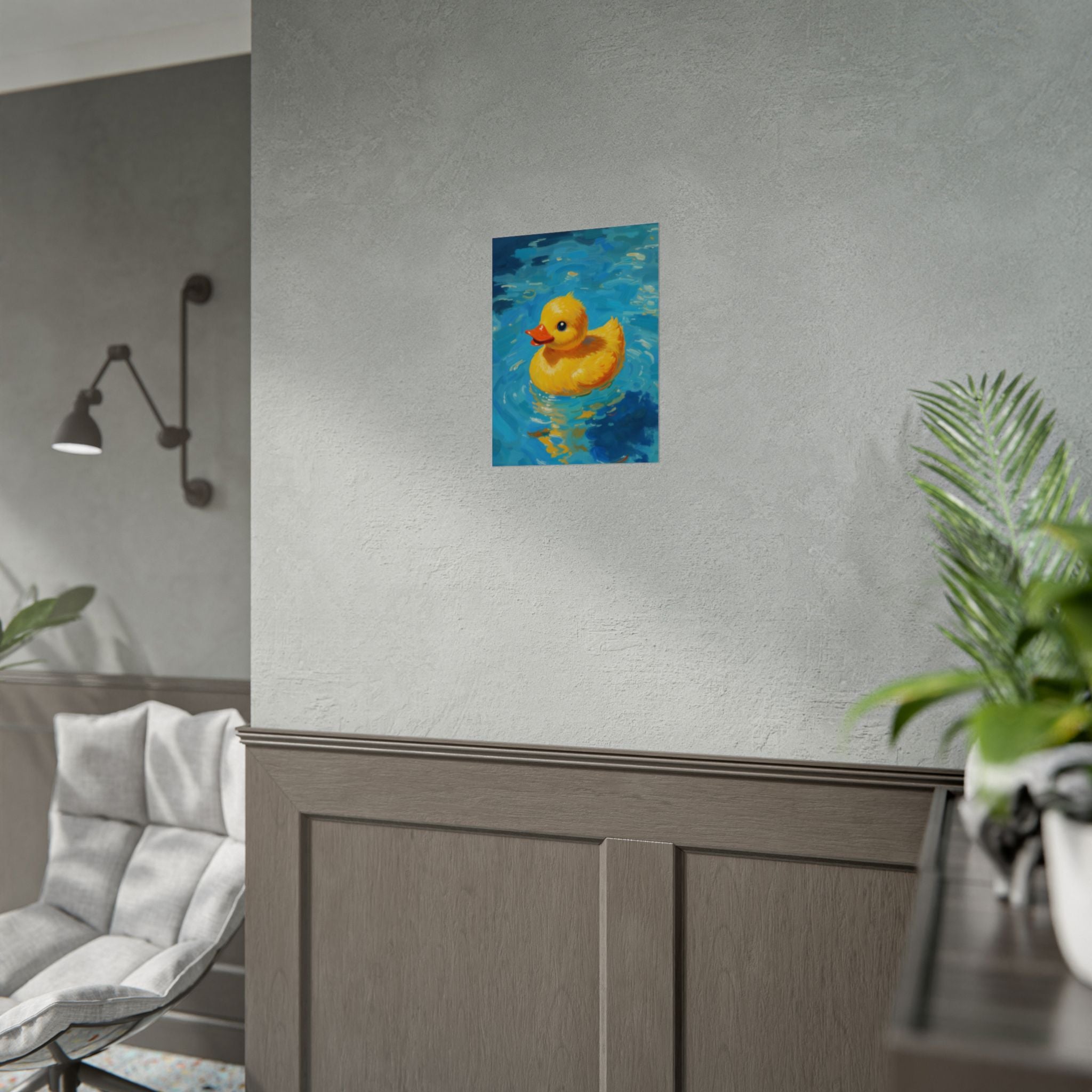 Rubber Duck Poster — Cute Yellow Duckling Wall Art, Nursery & Kids Room Decor