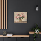 Pink Peonies Bouquet Canvas Wall Art - Stretched Matte Floral Print