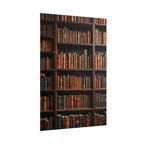Vintage Library Bookshelf Rolled Poster - Antique Bookshop Wall Art