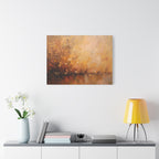 Golden Meadow Abstract Wall Art - Stretched Canvas