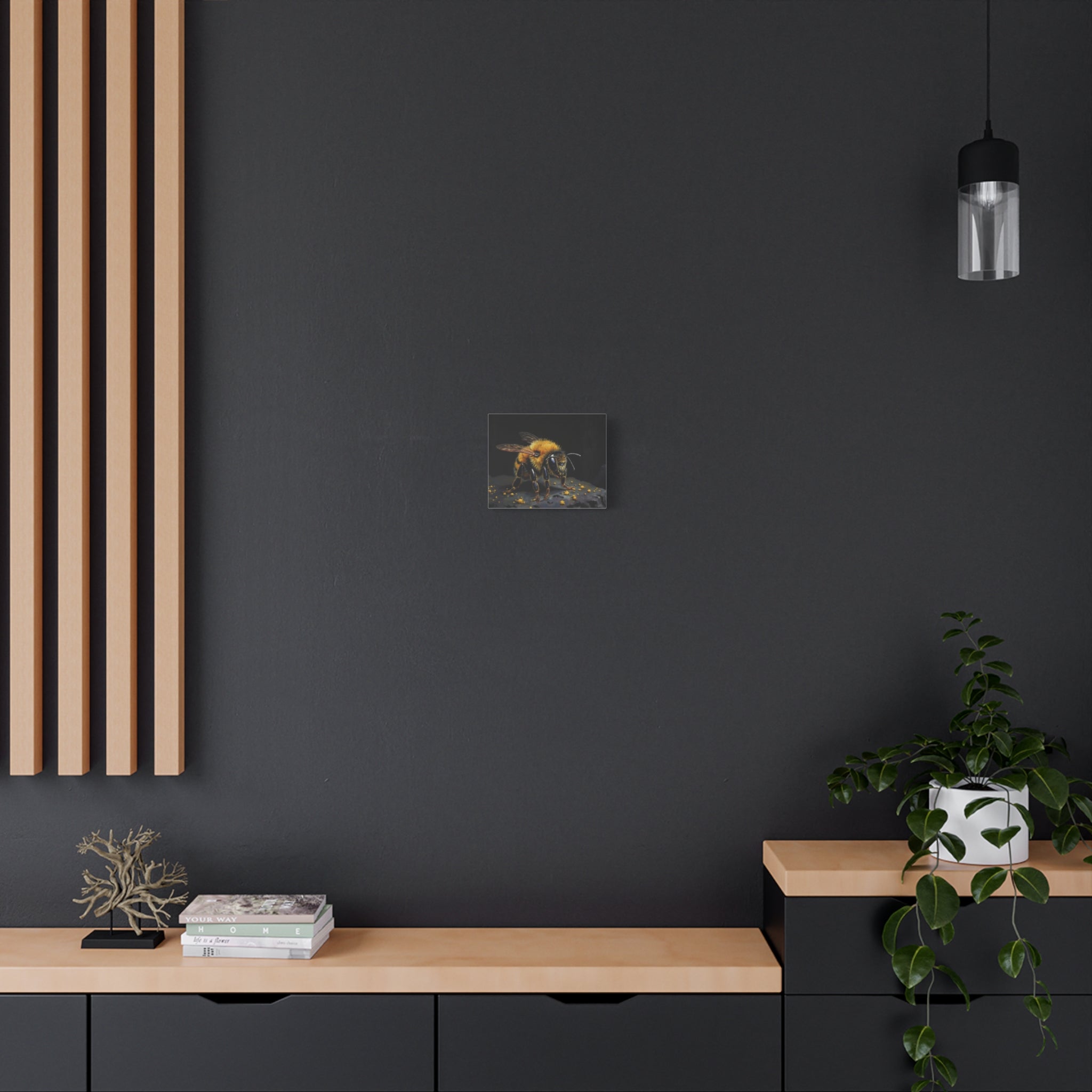 Bumblebee Canvas Print — Realistic Bee Wall Art on Matte Stretched Canvas