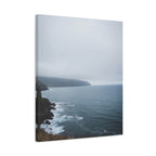 Foggy Coastal Cliff Wall Art  - Stretched Canvas
