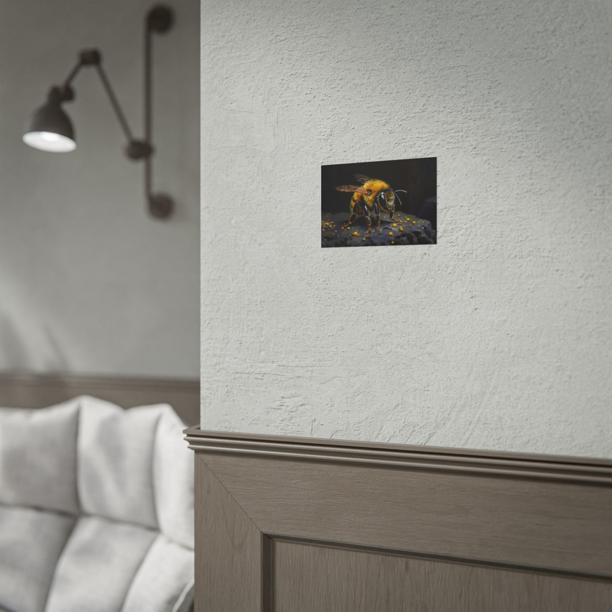 Bumblebee Close-Up Poster — Realistic Insect Wall Art (Rolled Poster)