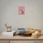 Pink Cute Bunny Poster – Pink Ice Cream Rabbit Wall Art