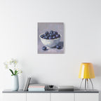 Blueberry Bowl Canvas Print — Still Life Wall Art
