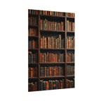 Vintage Library Bookshelf Rolled Poster - Antique Bookshop Wall Art