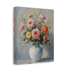 Colourful Roses in Jug Wall Art - Stretched Canvas